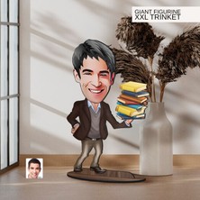 Bk Gift Kişiye Özel Öğretmen Karikatürlü Büyük Boy Ahşap Biblo-1 Arkadaşa Hediye , Sevgiliye Hediye, Kişiye Özel Biblolar