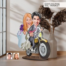 Bk Gift Kişiye Özel Evleniyoruz Karikatürlü Büyük Boy Ahşap Biblo-8 Arkadaşa Hediye , Sevgiliye Hediye, Kişiye Özel Biblolar