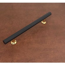 Koldoor Doruk Siyah Gold Tv Ünitesi Vestiyer Yatak Odası Mutfak Dolap Çekmece Kulpu 224 mm (22,4 Cm) 20 Adet