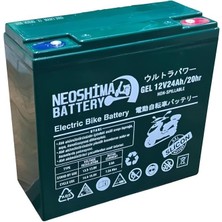 Neoshima  12V 24 Ah Elektrikli Motosiklet Aküsü 4'lü Set Jel Akü Elektrikli Bisiklet Aküsü 2024 Üretim