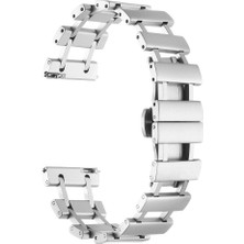Teleplus Spovan Watch 4 Pro Kordon Kayış Metal Sıralı Çelik 22MM KRD96
