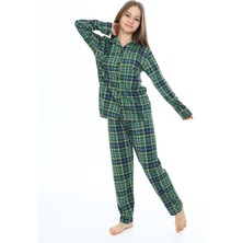 Angelos Girls Kız Çocuk Ekose Pijama Takımı 12-16 Yaş 0151