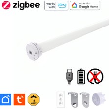 Novato Şarjlı Kumandalı Zigbee Stor Perde Motoru