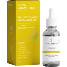 Lona Cosmetics Leke Karşıtı Arbutin Cilt Bakım Serumu, Cilt Tonu Eşitleyici Arbutin Serum