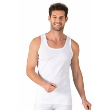 Özkan Underwear Özkan 11406 Erkek Pamuklu Kalın Askılı Örme Ribana Atlet