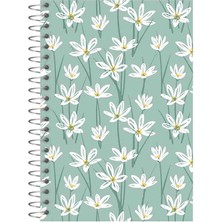 Lizy Dokulu Kapak 120 Yaprak Spiralli Çizgili Ivory Defter 17X24 cm Yeşil