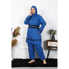 Akbeniz Büyük Beden Tesettür Mayo 7XL-8XL-9XL-10XL Indigo 55010