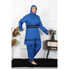 Akbeniz Büyük Beden Tesettür Mayo 7XL-8XL-9XL-10XL Indigo 55010