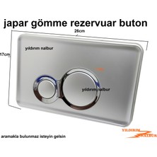Yıldırım Nalbur Japar Gömme Rezervuar Butonu Mat Krom Yuvarlak Düğmeli
