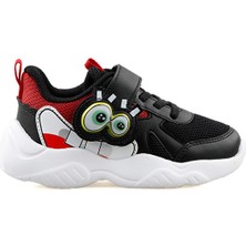 Pepino PY24 1634 Siyah Beyaz Kırmızı Çocuk Günlük Ayakkabı PY24-1634-SIYAH-BEYAZ-KIRMIZI Siyah