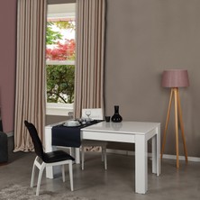Pasific Home Bois Açılır Yemek Masası, Parlak Beyaz