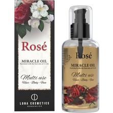 Lona Cosmetics Rose Multi Oil - Mucizevi Gül Özlü Nemlendirici, Işıltı Veren Vücut Yağı