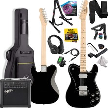 Maxword TLX-60BK-25AMP Telecaster Maple Klavye HH 25 W Amfili Elektro Gitar Seti