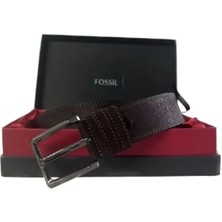 Fossil Koyukahve Hakiki Deri Spor Erkek Kemeri 4cm