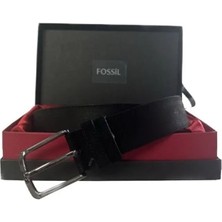 Fossil Siyah Hakiki Deri Spor Erkek Kemeri 4cm