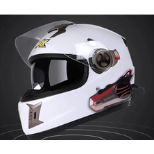 Kemborn  2 Kişilik 1Adet Evrensel Eşleşme Intercom Bluetooth 5.3 Motosiklet Kask Kulaklık Seti interkom X2 Pro.