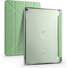 Five-E Apple iPad 8.nesil 10.2 (2020) Yatay ve Dikey Standlı Antişok Köşe Korumalı Kalemlikli Origami Slikon Kılıf ve Ekran Koruyucu A2270 A2428 A2429 A2430