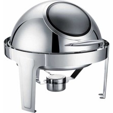 Epinox Chafing Dish Roll Top Yuvarlak Camlı 6 L (Cdc-6c)