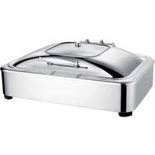 Epinox Chafing Dish Dörtgen Hidrolik Kapak 9 L 1/1 Gömme (Cdh-9g)