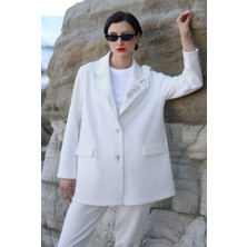 HE-QA Scuba Ceket Kırık Beyaz