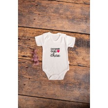 Tinykiddesign Kişiye Özel Isimli Nakışlı Bebek Basic Pamuk Penye Bisiklet Yaka Yarım Kol Body Zıbın