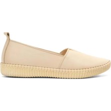 Voyager 7233-1 Kadın Deri Günlük Ayakkabı - Bej Nata - 40