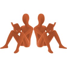 Feasy Tasarım Kitap Tutucu-Mimarı Kitap Tutucu- Sanatsal Kitap Desteği- Modern Kitap Tutucu- Turuncu