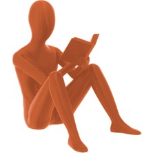 Feasy Tasarım Kitap Tutucu-Mimarı Kitap Tutucu- Sanatsal Kitap Desteği- Modern Kitap Tutucu- Turuncu