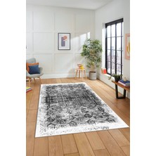 Evdeya Dijital Baskılı Kaymaz Taban Yıkanabilir Sade Modern Yolluk Mutfak Salon Halısı Modern-04-Beyaz