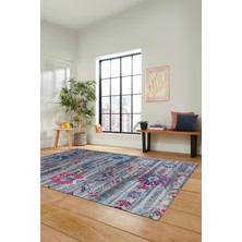 Evdeya Modern Etnik Desen Dijital Kaymaz Yıkanabilir Yolluk Mutfak Salon Halısı Modern-30-Renkli