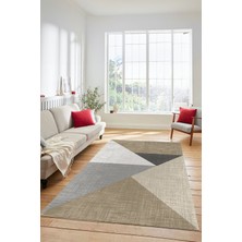 Evdeya Dijital Baskılı Kaymaz Yıkanabilir Modern Yolluk Koridor Mutfak Salon Halısı Modern-38-Kahve