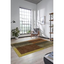 Evdeya Baskılı Kaymaz Taban Yıkanabilir Modern Şık Yolluk Mutfak Salon Halısı MODERN-107-KAHVE