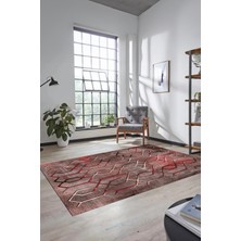 Evdeya Modern Desen Dijital Kaymaz Yıkanabilir Yolluk Mutfak Salon Halısı Modern-90-Pembe