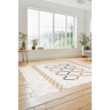 Evdeya Kilim Desen Modern Tasarım Dijital Kaymaz Yıkanabilir Yolluk Mutfak Salon Halısı Modern-81-Renkli