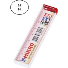 Mikro 75 mm Cetvelli Uçlu Kalem Ucu 0,5 mm 24'lü Renkli ve Kullanışlı Kalem Uçları