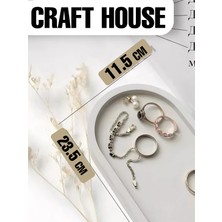 Craft House Ev Dekorasyonu Oval 2li Tabak Ölçüsü 11,5 x 23,5 cm