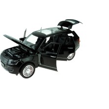 Erzi 1:24 Ölçek Metal Model Super Suv Çek Bırak Işıklı Sesli Siyah