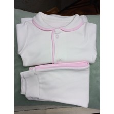 Sonem Baby Pembe Biyeli Yakalı  Yenidoğan 2 Parça Penye Takım