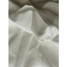 Vakko Pamuk Ipek Monogram Eşarp 3001126-BEYAZ