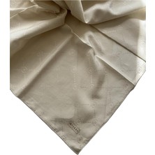Vakko Pamuk Ipek Monogram Eşarp 3001126-KUM