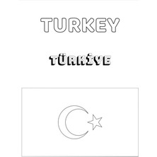 Dünya Bayrakları Çizme ve Boyama Kitapları 4'lü Set