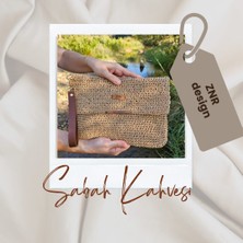 Znr Design Handmade Kadın Hasır Renk El Yapımı Kağıt Ip Günlük El Çantası