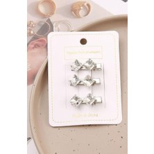 Efna Store Kristal Taşlı 3 Lü Silver Renk  Pens Toka