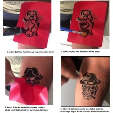 Airbrush Tattoo Güllü Desenler El Üstü Hint Kınasıyla Geçici Dövme Yapma Seti  Siyah Renk