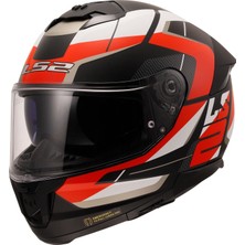 LS2 Kask Ls2 Stream 2 Road Mat Siyah-Kırmızı-Beyaz-Gri 2XL Hipoalerjenik Konforlu Tasarım