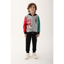 Disney Mickey Mouse Gri Melanj Erkek Çocuk Eşofman Takımı