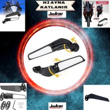 Jiekai H2 Ayna Racing Ayna Spor Katlanabilir Üniversal Ayna Karbon