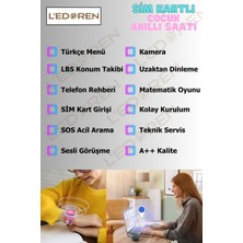 L'edoren Ledoren Uz Q2AKILLI Çocuk Saati Sim Kartlı ve Gps Konum Özellikli Kamera