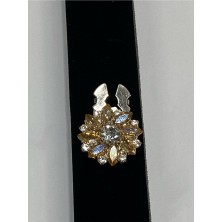 Karan Tuhafiye Taşlı Düğme /taşlı Klipsli Düğme/2,5 cm Gold