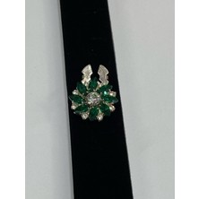 Karan Tuhafiye Taşlı Düğme /taşlı Klipsli Düğme/2,5 cm Zümrüt